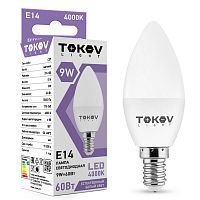 Лампа светодиодная 9Вт С37 4000К Е14 176-264В (TKL) TOKOV ELECTRIC TKL-C37-E14-9-4K в Максэлектро
