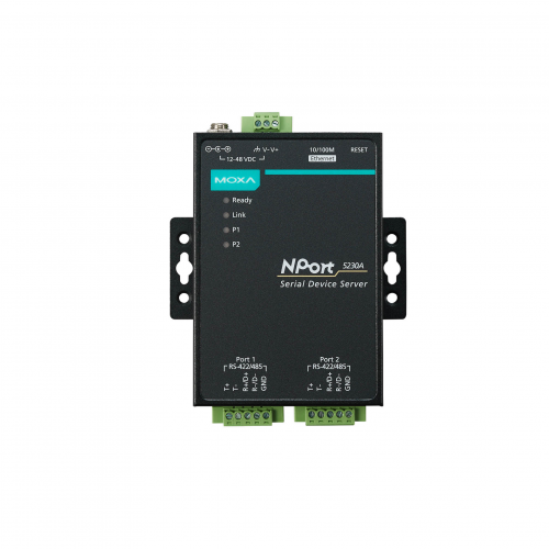 NPort 5230A 2-портовый усовершенствованный преобразователь RS-422/485 в Ethernet в Максэлектро