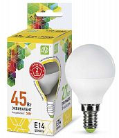 Лампа светодиодная LED-шар-standard 5Вт шар 3000К тепл. бел. E14 450лм 160-260В ASD 4690612002125 в Максэлектро