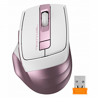 Мышь A4Tech Fstyler FG35 розовый/белый оптическая (2000dpi) беспроводная USB (5but) в Максэлектро