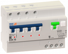 Выключатель автоматический дифференциального тока 4п C 16А 30мА тип A 6кА OptiDin VD63 УХЛ4 КЭАЗ 103476 в Максэлектро