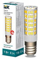 Лампа светодиодная Corn 7Вт капсульная 4000К нейтр. бел. E14 230В керамика IEK LLE-Corn-7-230-40-E14 в Максэлектро