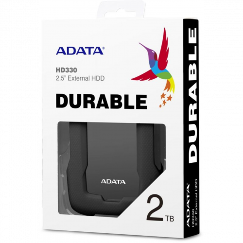 Жесткий диск A-Data USB 3.0 2Tb AHD330-2TU31-CBK HD330 DashDrive Durable 2.5" черный в Максэлектро