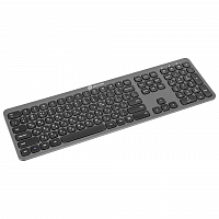 Клавиатура + мышь Оклик 300M клав:серый мышь:серый/черный USB беспроводная slim в Максэлектро