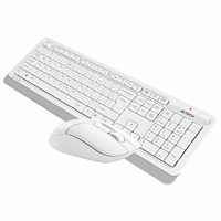 Клавиатура + мышь A4Tech Fstyler FG1012 клав:белый мышь:белый USB беспроводная Multimedia (FG1012 WH в Максэлектро