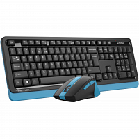 Клавиатура + мышь A4Tech Fstyler FG1035 клав:черный/синий мышь:черный/синий USB беспроводная Multime в Максэлектро